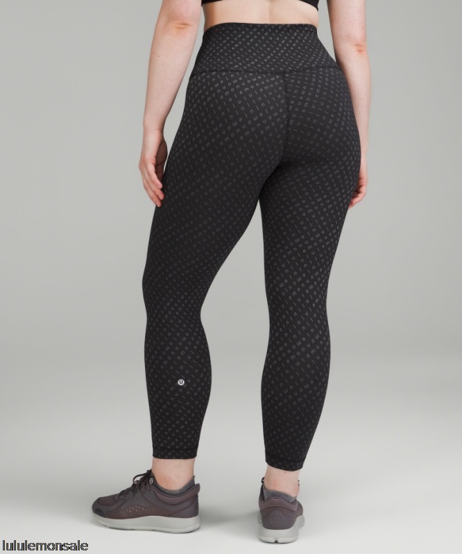 Lululemon Damen DELULU083 | Mirrorify Black Multi Wunder Train High-rise Crop 23